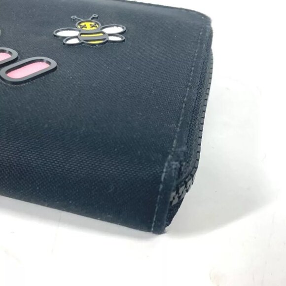 Dior KAWS collaboration Zip Around Long Wallet Long Wallet Nylon Black/pink - Picture 10 of 16